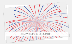 feu d'artifice bleu blanc rouge 